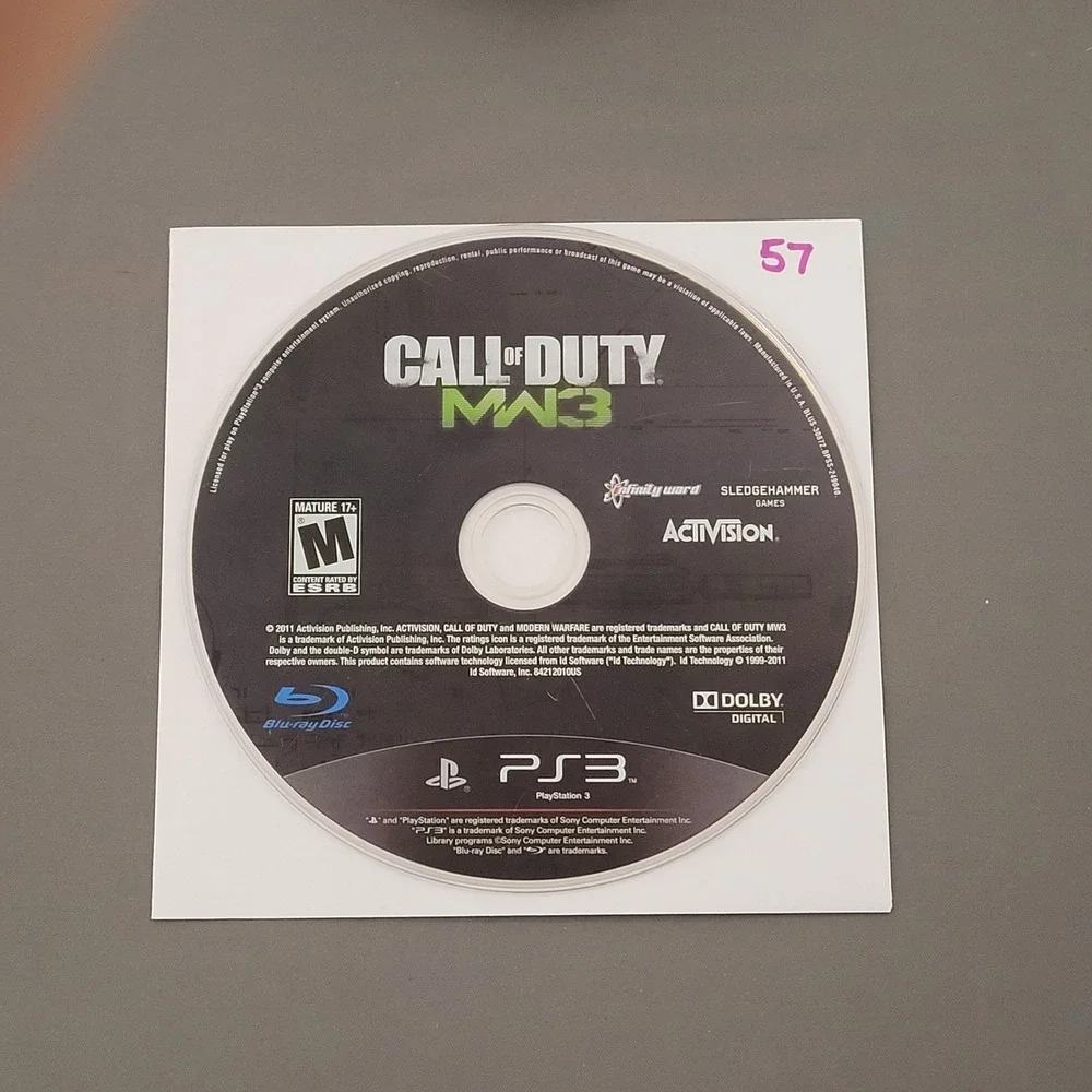 Call of Duty MW3 (PlayStation 3, 2011) DISC ONLY